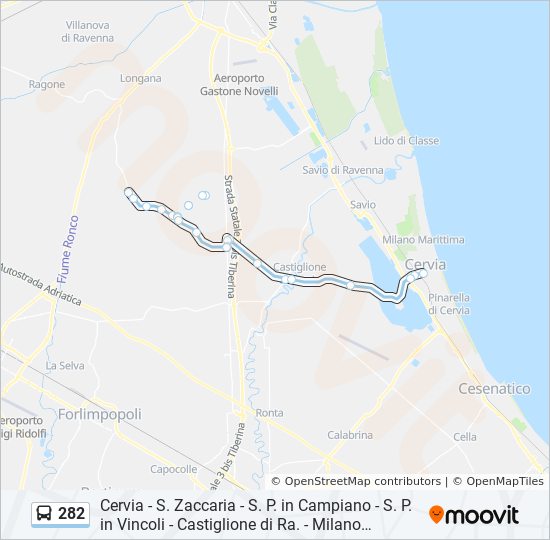 282 bus Line Map