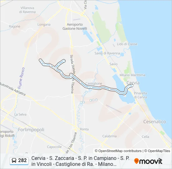 282 Bus Line Map
