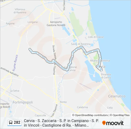 282 Bus Line Map