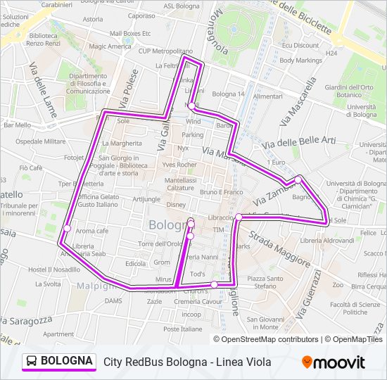 BOLOGNA bus Line Map