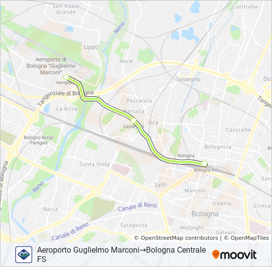 Línea MARCONI EXPRESS horarios, paradas y mapas Aeroporto Guglielmo