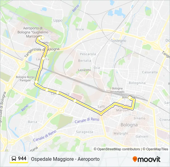 944 Bus Line Map