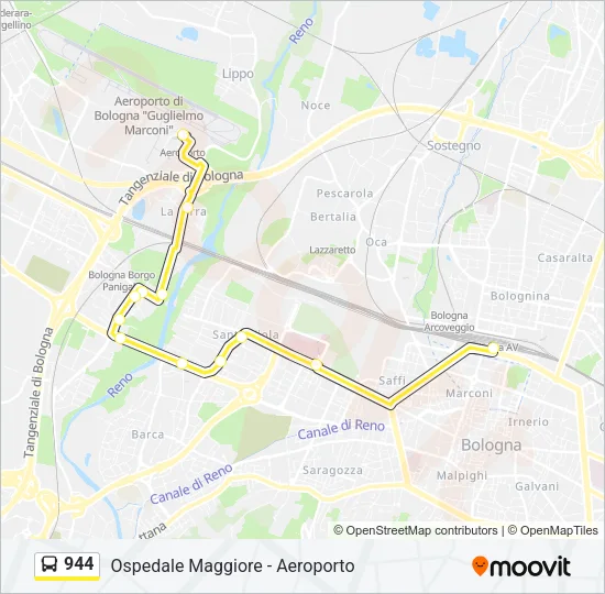 944 Bus Line Map