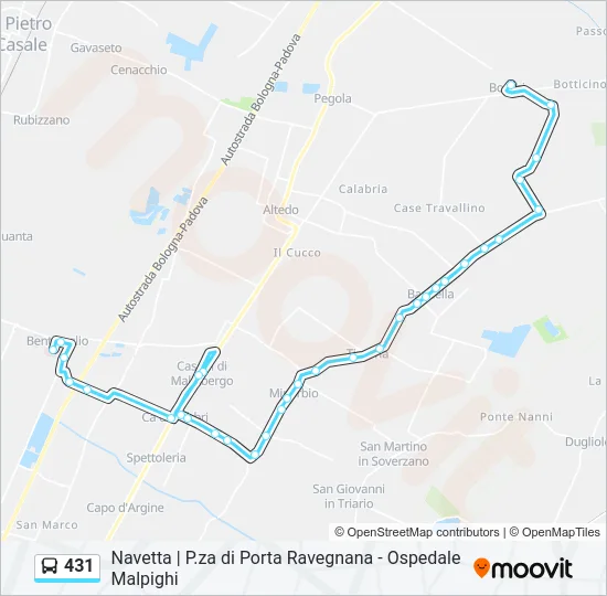 431 Bus Line Map