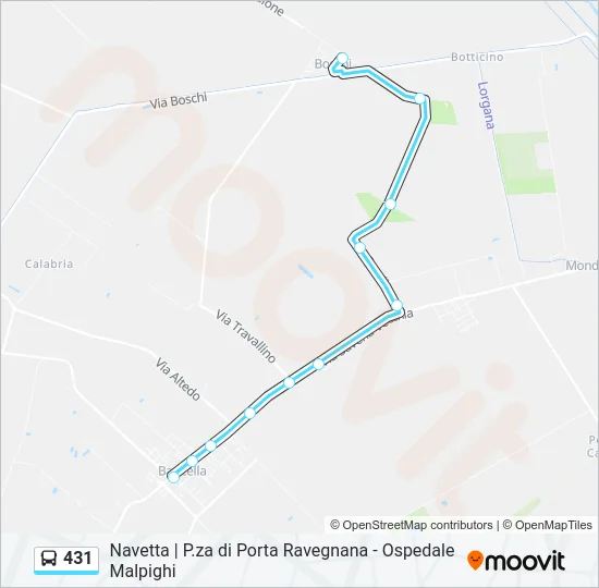 431 Bus Line Map