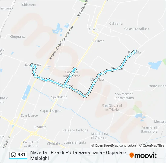 431 Bus Line Map