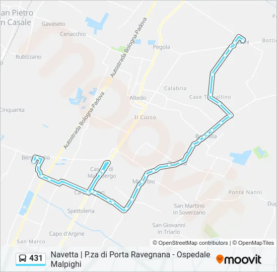 431 Bus Line Map