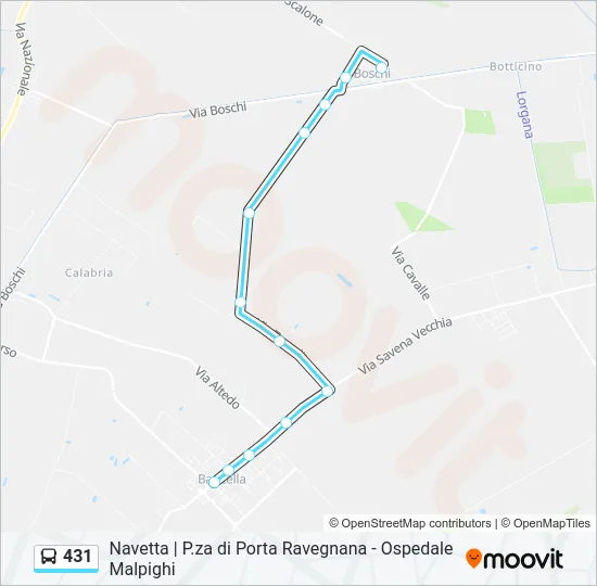 431 Bus Line Map