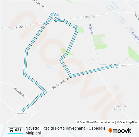 431 Bus Line Map