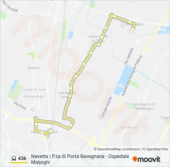 436 Bus Line Map