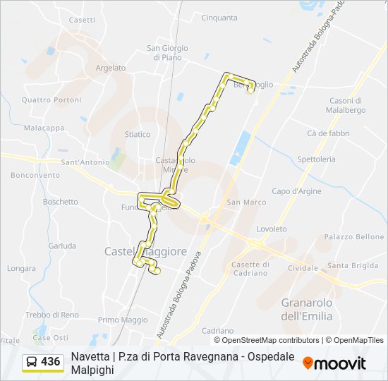 Percorso linea bus 436