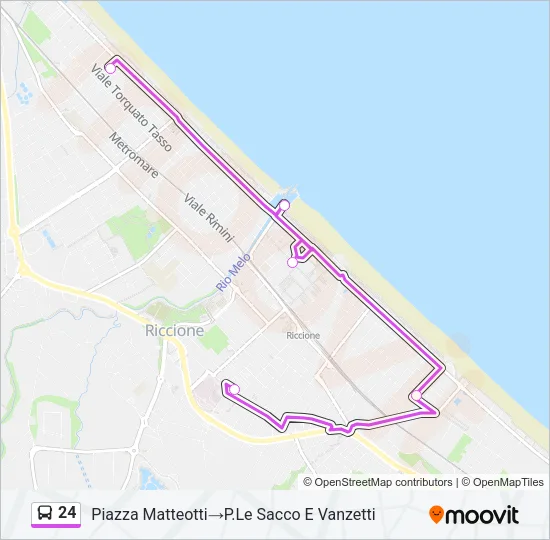 24 Bus Line Map