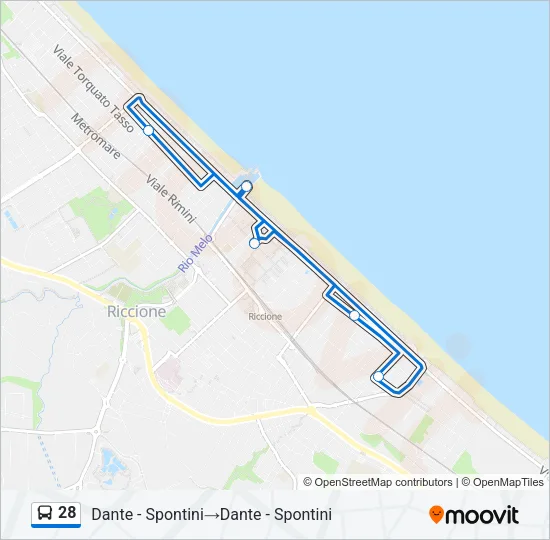 28 Bus Line Map