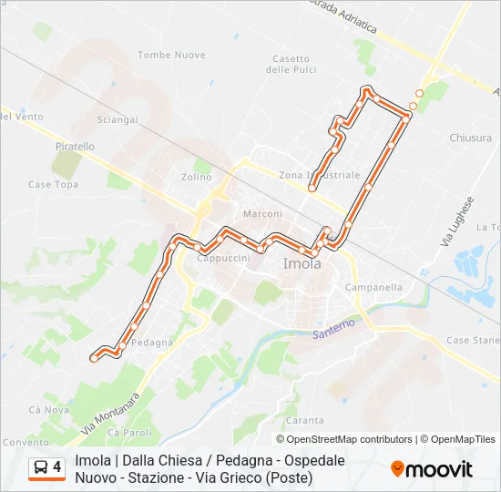4 Bus Line Map
