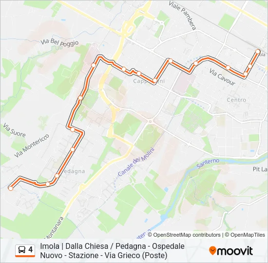 4 Bus Line Map