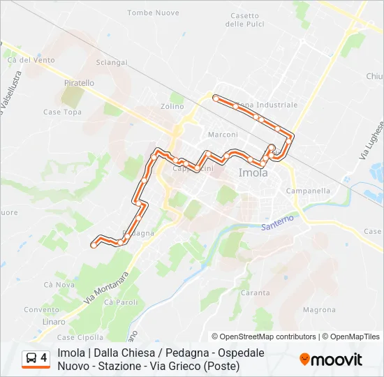 4 Bus Line Map