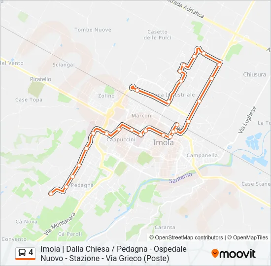 4 Bus Line Map