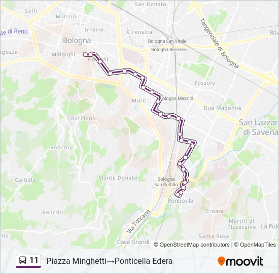 11 Bus Line Map