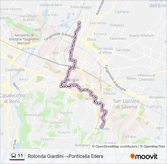 11 Bus Line Map