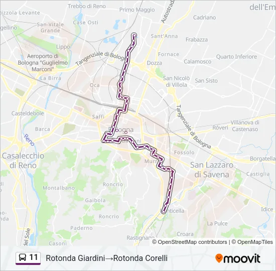 11 Bus Line Map
