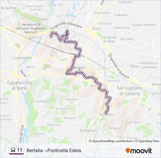 11 Bus Line Map