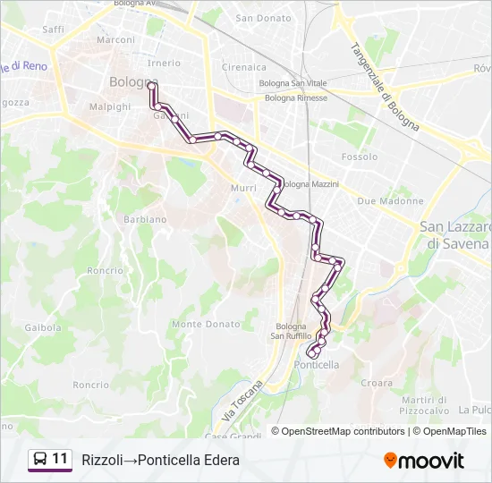 11 Bus Line Map