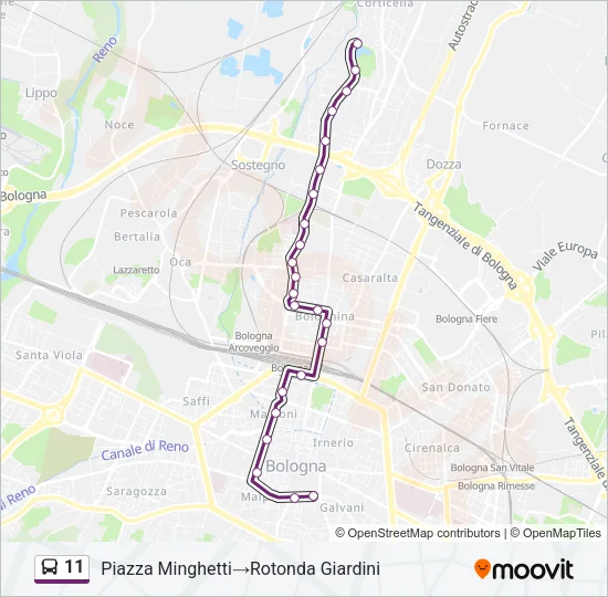 11 Bus Line Map