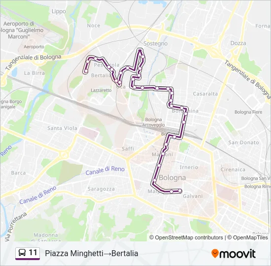 11 Bus Line Map