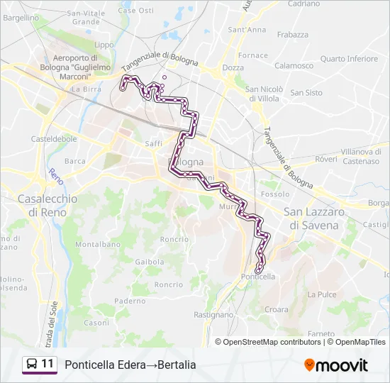 11 Bus Line Map