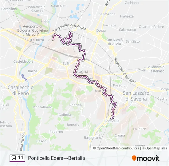 11 Bus Line Map