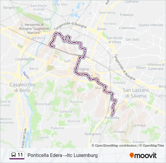 11 Bus Line Map