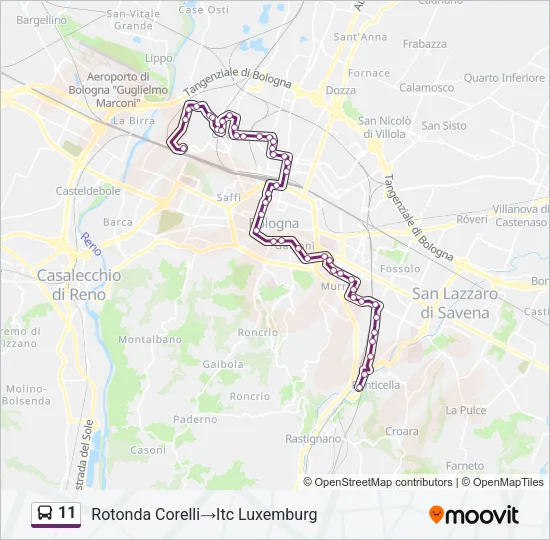 11 Bus Line Map
