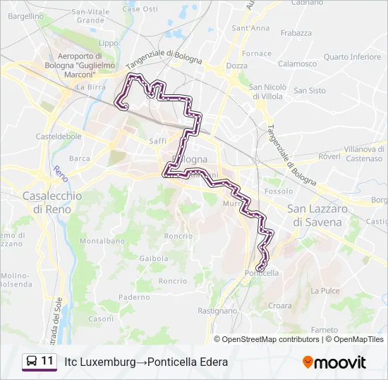 11 Bus Line Map