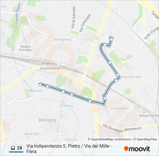 28 Bus Line Map