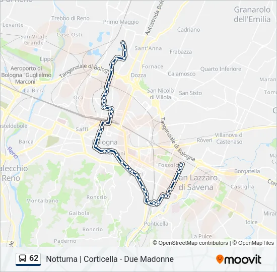 62 Bus Line Map