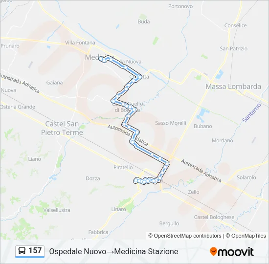 157 Bus Line Map