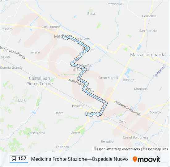 157 Bus Line Map
