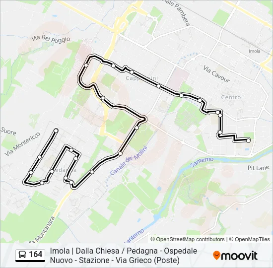 164 Bus Line Map