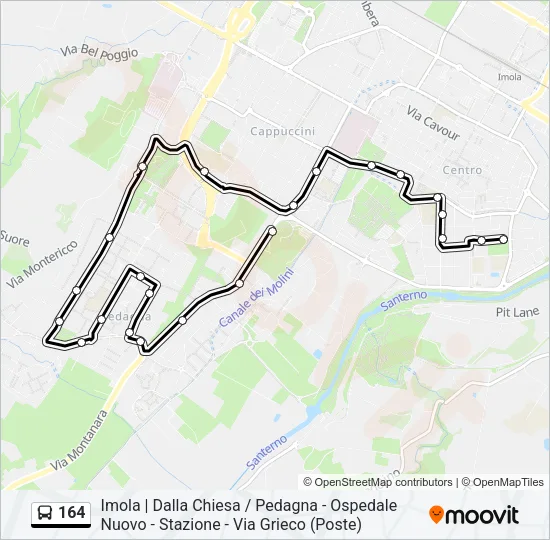 164 Bus Line Map