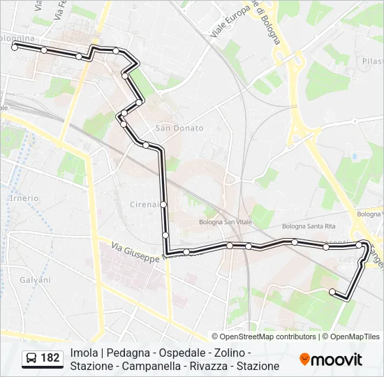 182 Bus Line Map