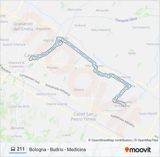 211 Bus Line Map