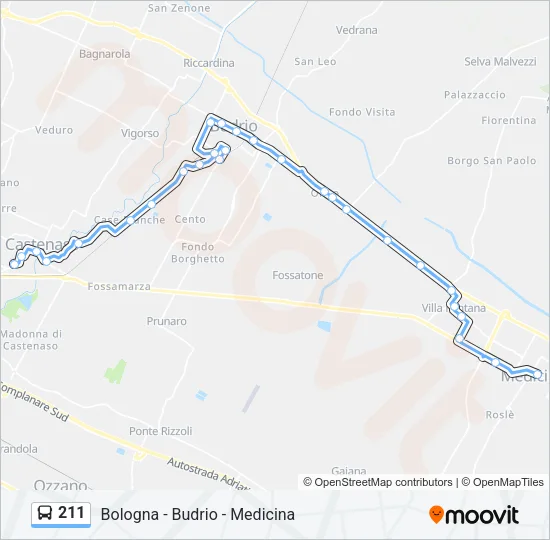 211 Bus Line Map