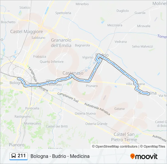 211 Bus Line Map