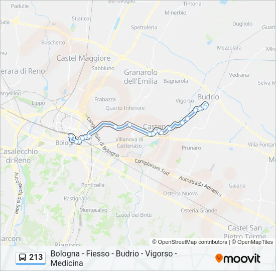 213 Bus Line Map