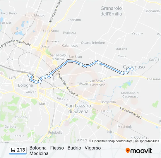 213 Bus Line Map