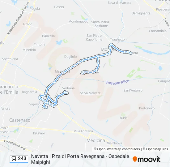 243 Bus Line Map