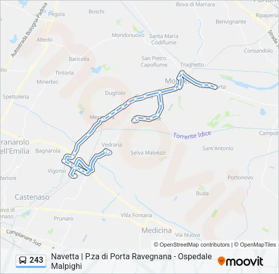 243 Bus Line Map