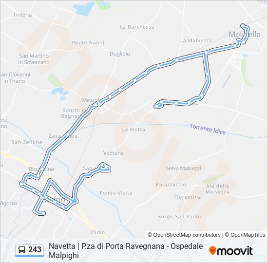 243 bus Line Map
