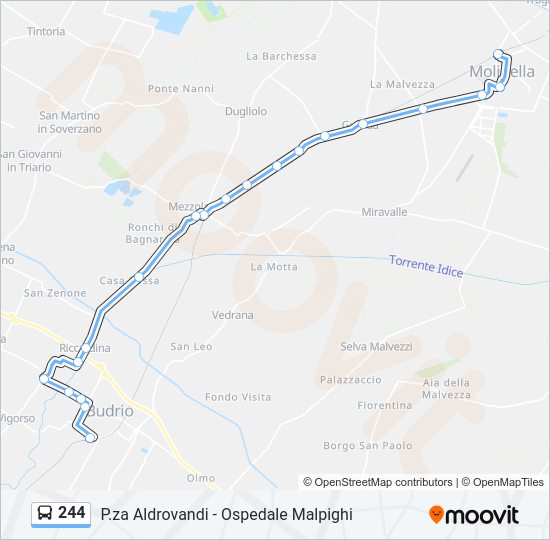 244 bus Line Map