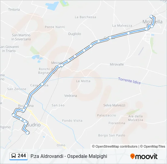 244 Bus Line Map